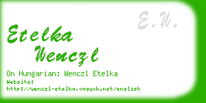 etelka wenczl business card